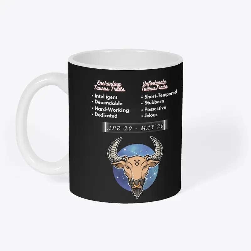 Zodiac Black Taurus Cup 